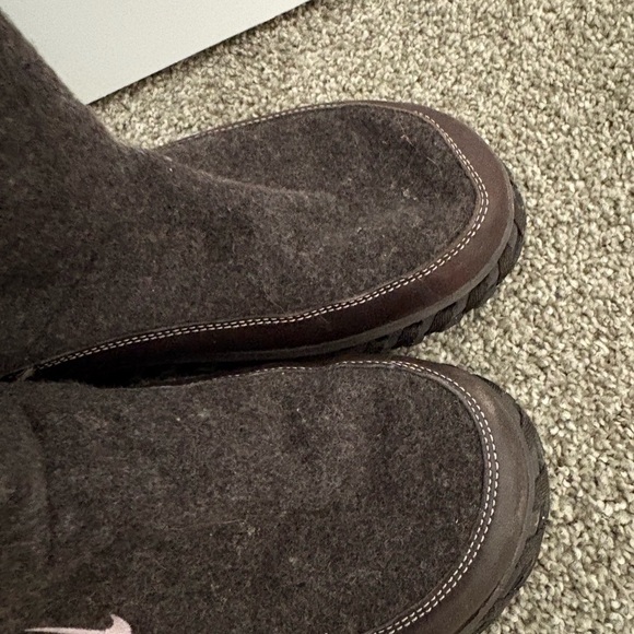 Nike Valenka Wool Soft Grey Winter Sherpa Lined Boots Size 7 - Picture 5 of 13